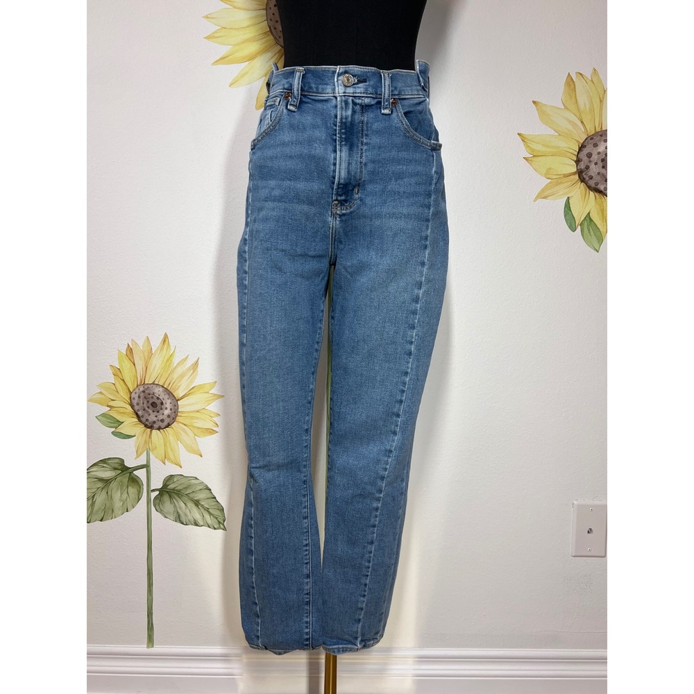 Abercrombie‎ & Fitch Curve Love Super Skinny Ankle High Rise Blue Jeans 28/6S